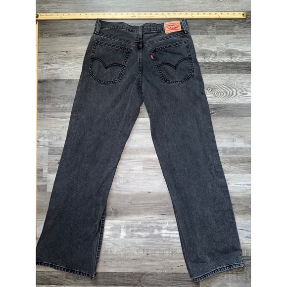 Levi's Denim - Levis 94 Baggy Bootcut Jeans Washed Black High Rise Denim A8716-0000 29x31